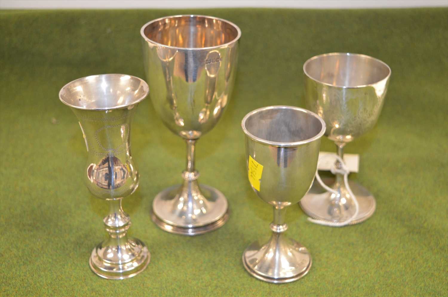 Lot 16 - Four silver goblets