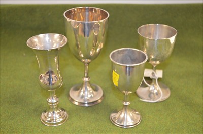 Lot 16 - Four silver goblets