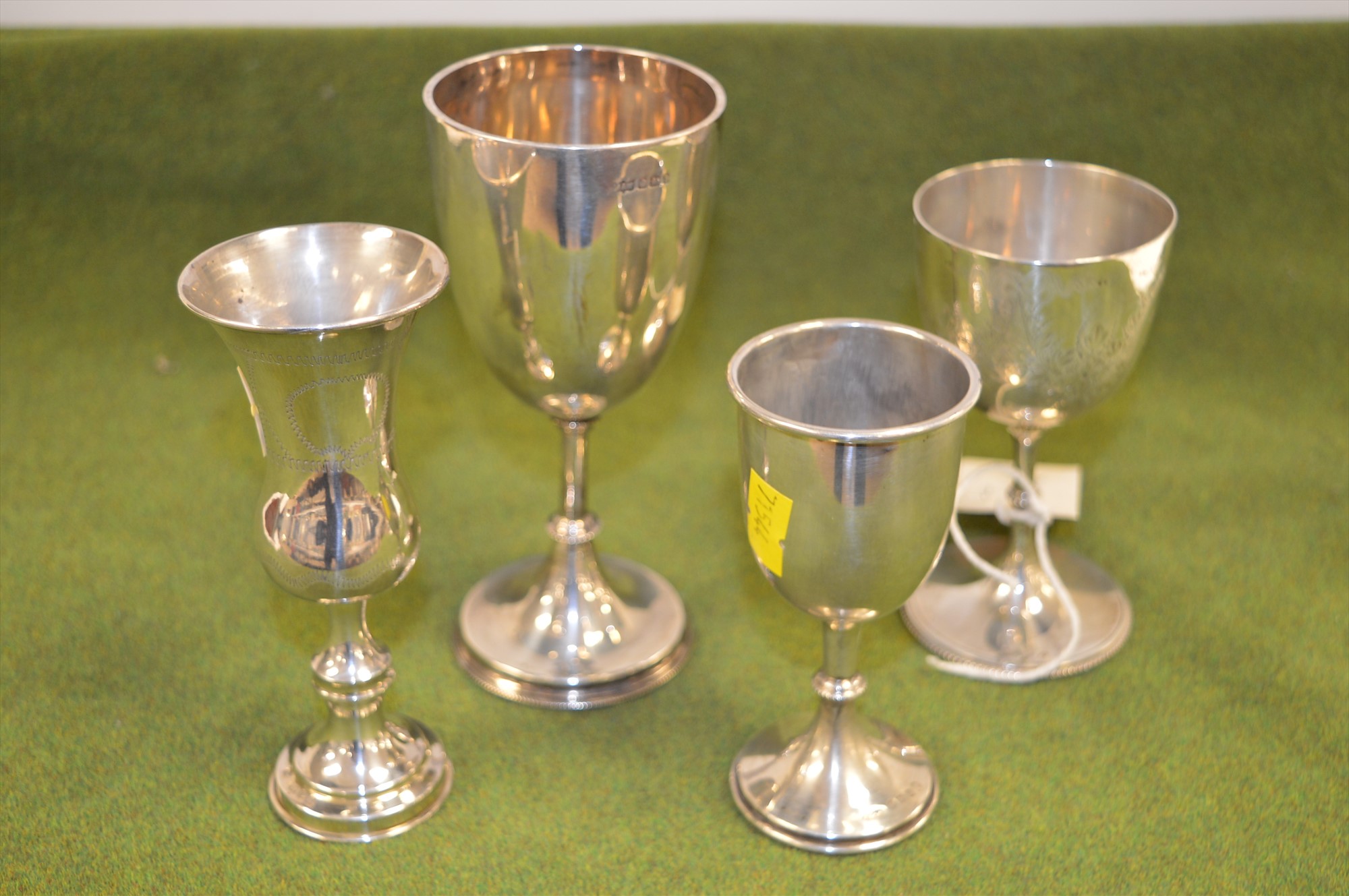 Lot 16 Four silver goblets