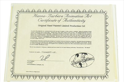 Lot 1109 - Hanna-Barbera Animation Art original drawing and cel
