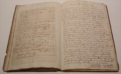 Lot 951 - Manuscript ledger appertaining to the Blagdon Estate, Northumberland.