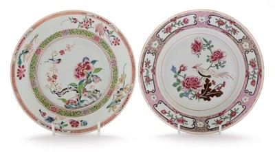 Lot 396 - Two Chinese Famille Rose plates