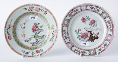 Lot 396 - Two Chinese Famille Rose plates