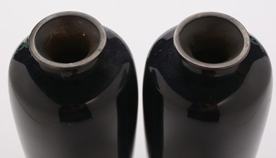 Lot 441 - Pair of Japanese cloisonné vases