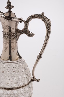 Lot 345 - German silver claret jug