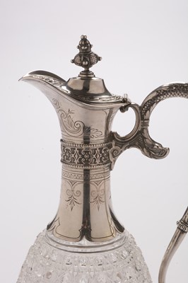 Lot 345 - German silver claret jug