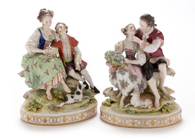 Lot 502 - Pair of continental figures