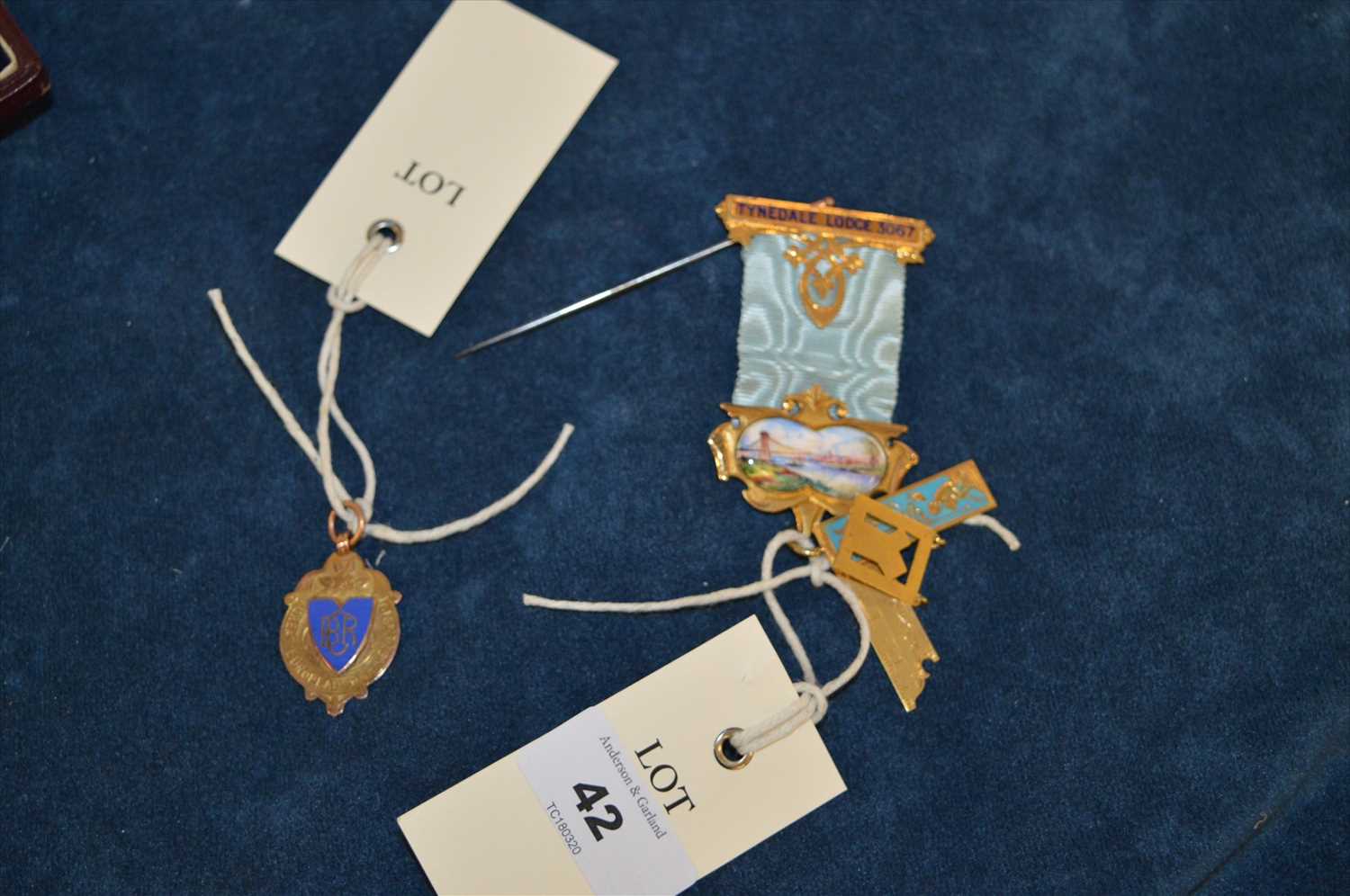 Lot 42 - Masonic and war medal