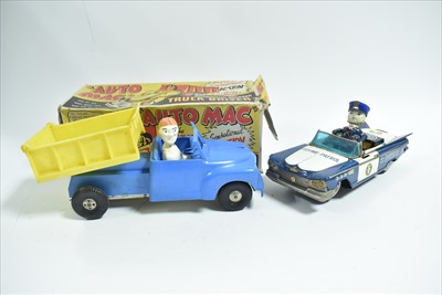 Lot 285 - Marx Auto Mac and tinplate Police car