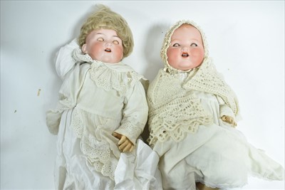 Lot 276 - Two porcelain headed dolls by Armand Marseille