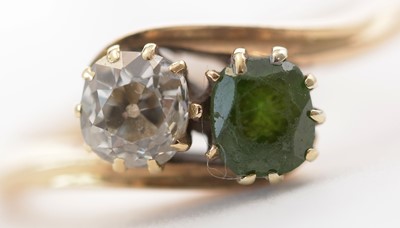 Lot 224 - Emerald and diamond ring