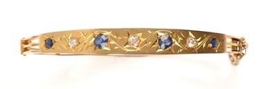 Lot 199 - Victorian sapphire and diamond bangle
