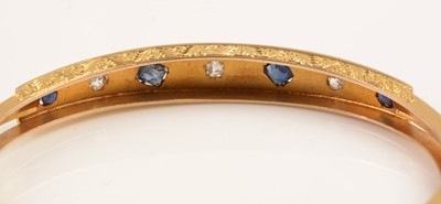 Lot 199 - Victorian sapphire and diamond bangle