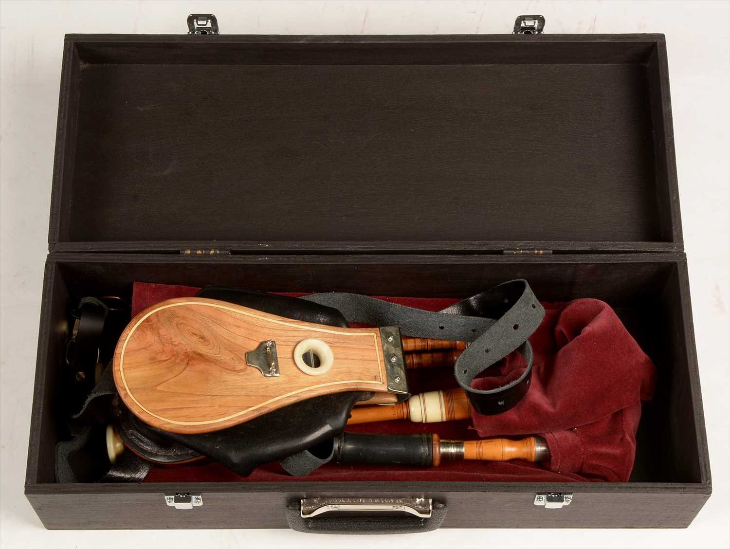 Lot 204 Set of Scottish small pipes.