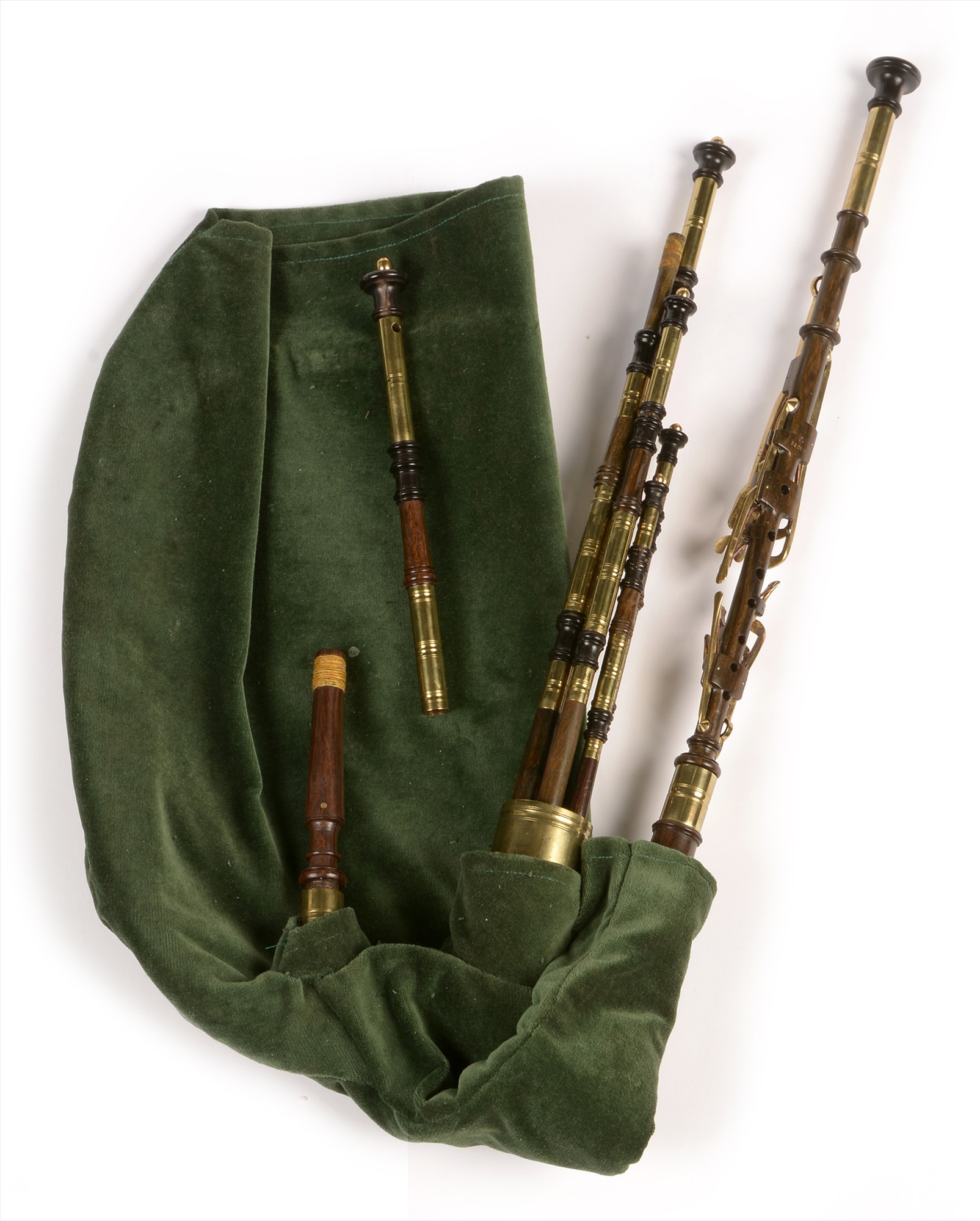 Lot 207 Set of Northumbrian small pipes. Lot 207 Set of Northumbrian small pipes.
