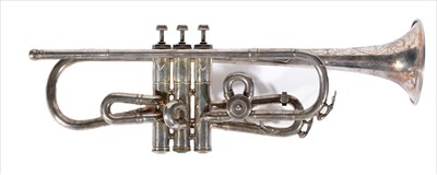 Lot 148 - E A Couturier conical bore trumpet