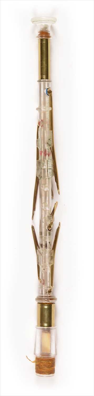 Lot 196 - Experimental perspex and brass chanter.