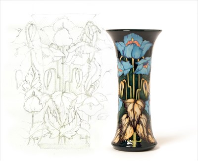 Lot 596 - Moorcroft vase and drawings
