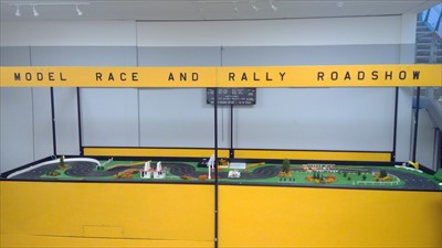 Lot 356 - Four lane Scalextric game on trailer