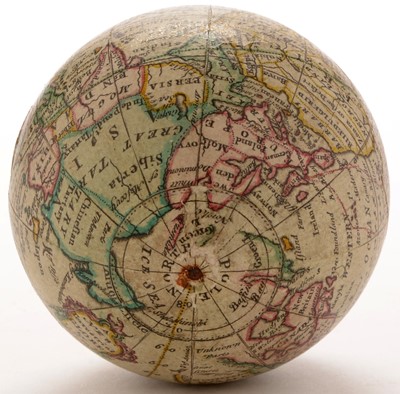 Lot 961 - A Nathaniel Hill 2 3/4-inch pocket globe, English, published 1754