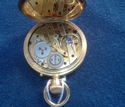 Lot 36 - 18ct gold fob watch