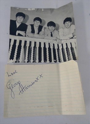 Lot 249 - George Harrison autographs and LPs