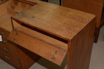 Lot 1195 - Art Deco Tambour fronted desk