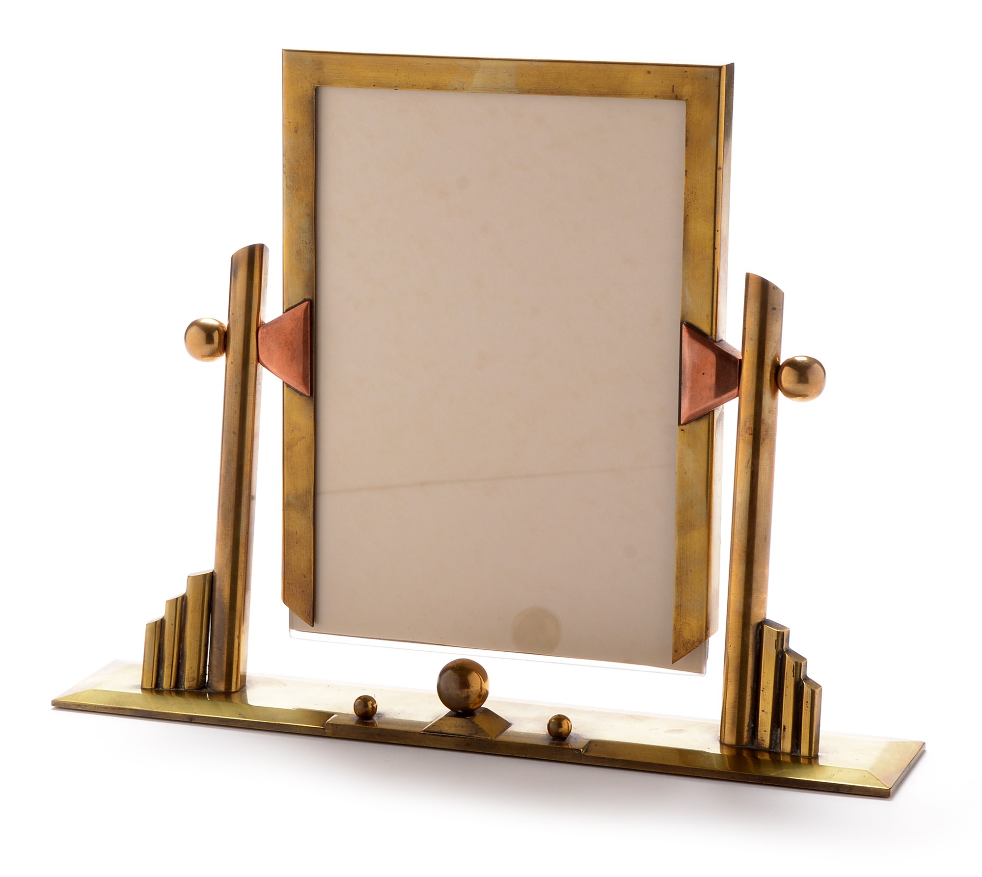 Lot 1144 Art Deco brass and copper photograph frame