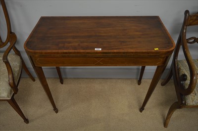 Lot 1008 - D-shaped card table.