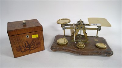 Lot 558 - Scales and tea urn