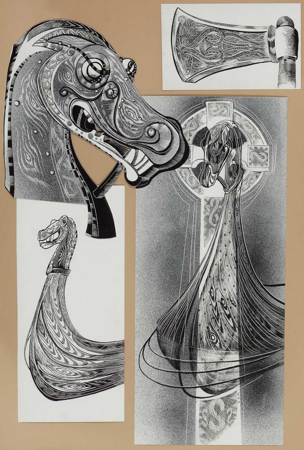 Lot 1379 - Sheila Gertrude Mackie - ink drawing.