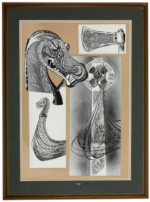 Lot 1379 - Sheila Gertrude Mackie - ink drawing.