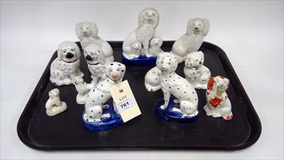 Lot 761 - Staffordshire dogs