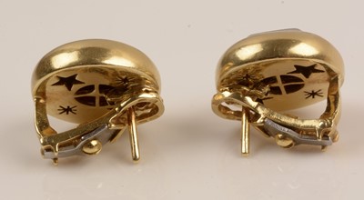 Lot 142 - 18ct gold and diamond earrings