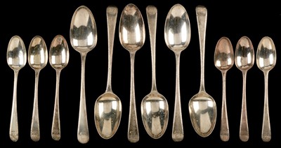 Lot 277 - Silver table and dessert spoons