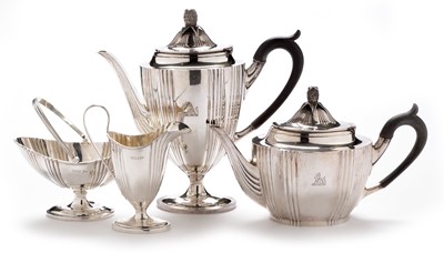 Lot 331 - Four piece silver tea set