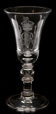 Lot 528 - George V commemorative coin glass