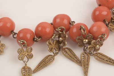 Lot 193 - Two coral necklaces