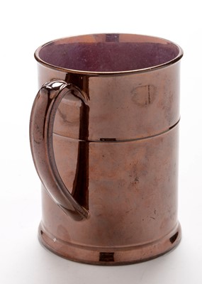 Lot 456 - Copper lustre porter mug