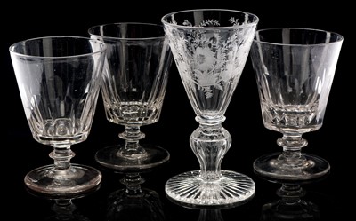 Lot 518 - Four glass rummers