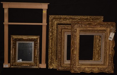 Lot 1001 - Four picture frames; and a mirror frame.