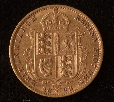 Lot 1078 - Queen Victoria gold half sovereign