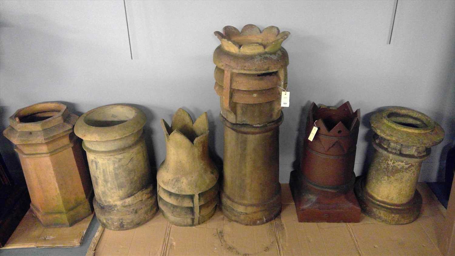 Lot 321 - chimney pots