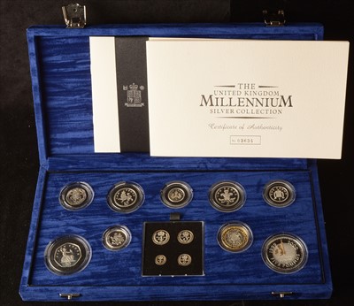 Lot 1095 - Millennium silver proof collection