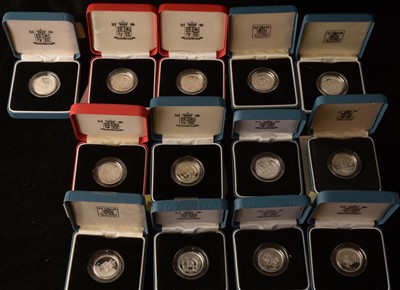 Lot 1097 - £1 silver proof collection