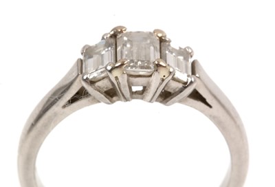 Lot 91 - Diamond engagement and wedding ring