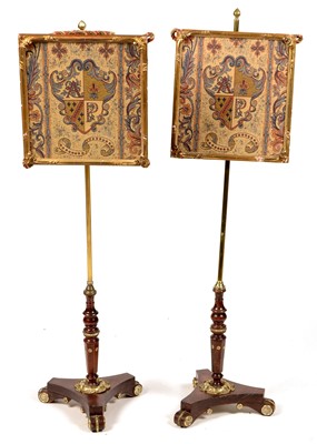 Lot 1027 - Pair of pole screens