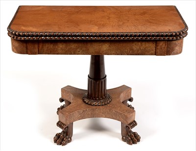 Lot 1030 - William IV and later card table