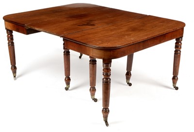 Lot 1034 - A George III mahogany d-end telescopic dining table