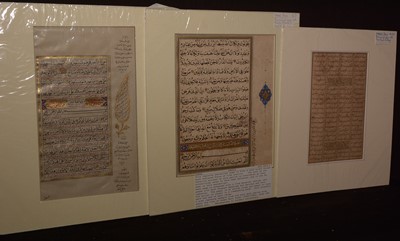 Lot 1163 - Persian School - Pages of Calligraphy.